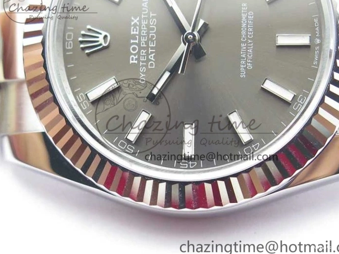 41 DateJust on Bracelet 1:1 Gray ARF Dial Steel A2824 126334 New Oyster Edition Best 904L V3 0423
